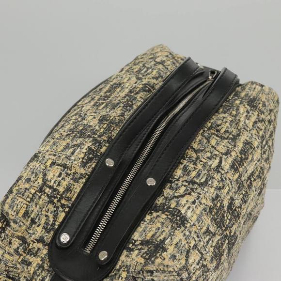 CHANEL Hand Bag Tweed Yellow Silver CC Auth bs19419 - Picture 6 of 16